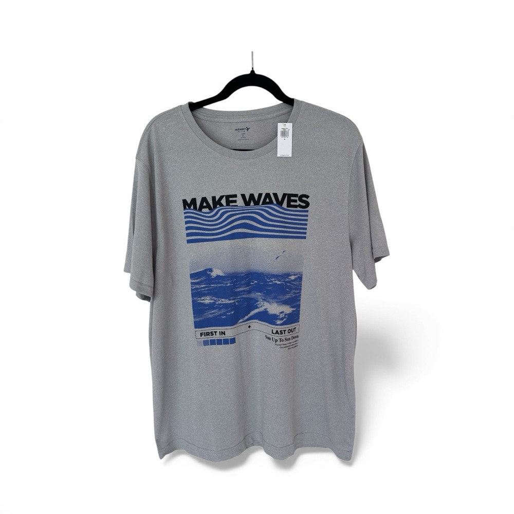🆕 Old Navy Men’s Graphic Go-Dry Odor Control T-Shirt Size XL